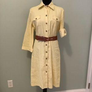 Tahari Linen Shirt Dress